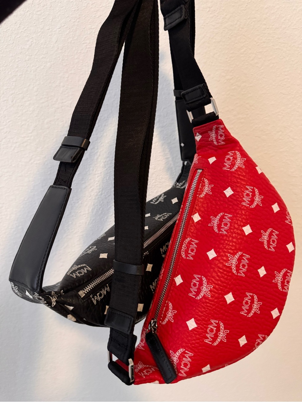 MCM Red & Black bum bag
